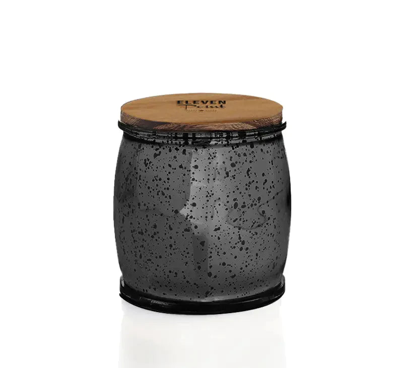 Blackberry Mercury Barrel Candle in Midnight Navy Candle Eleven Point