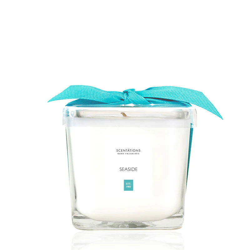 Seaside Square Glass Candle Eleven Point