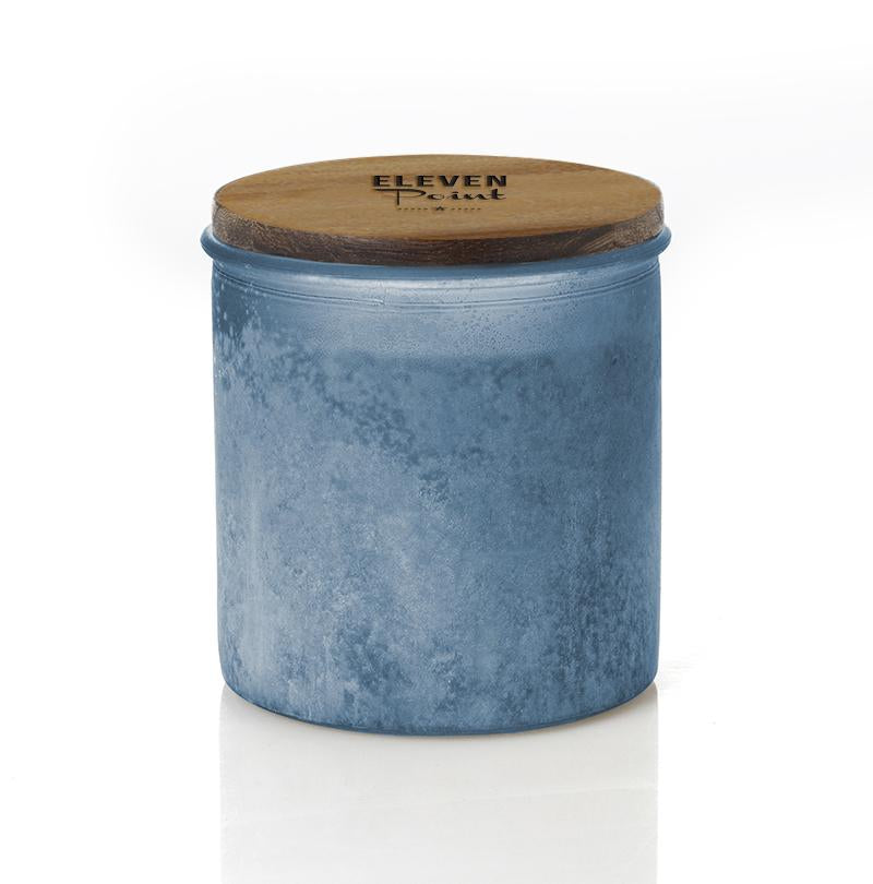 Picking Pecans River Rock Candle in Denim Candle Eleven Point