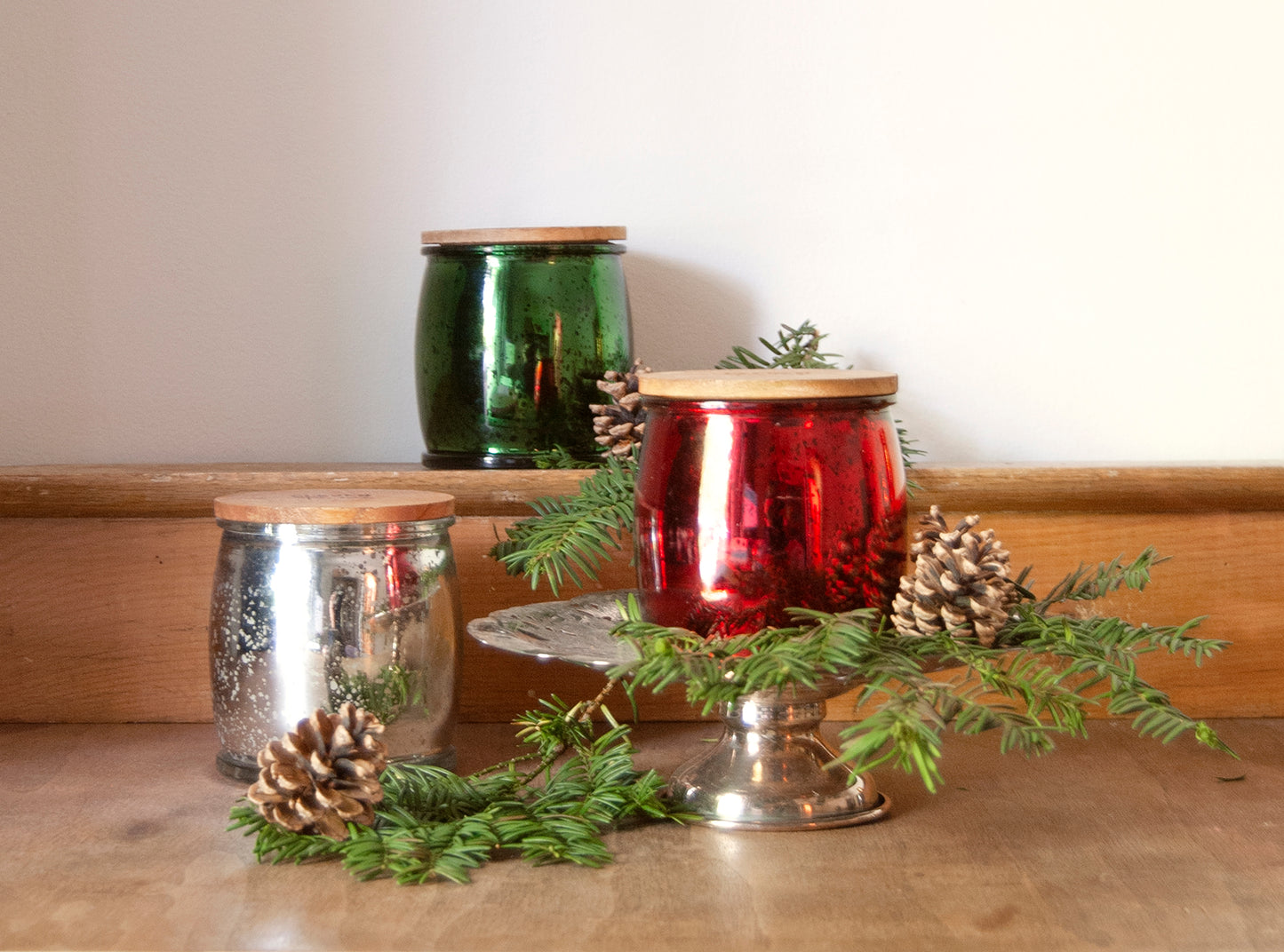 Blackberry Mercury Barrel Candle in Red Candle Eleven Point