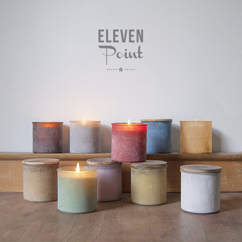 Wildflower River Rock Candle in Orange Candle Eleven Point