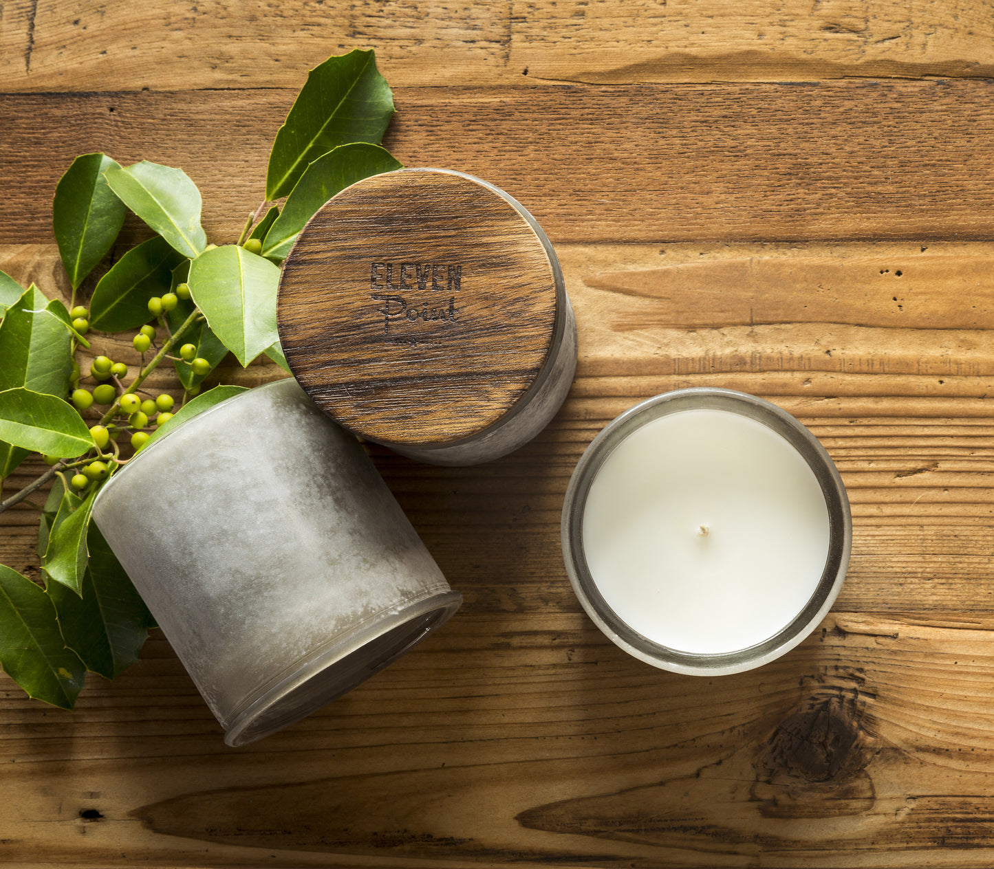 Arrow River Rock Candle in Gray Candle Eleven Point