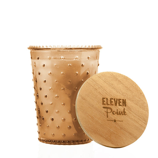 Almond Bark Hobnail Candle in Caramel Candle Eleven Point   