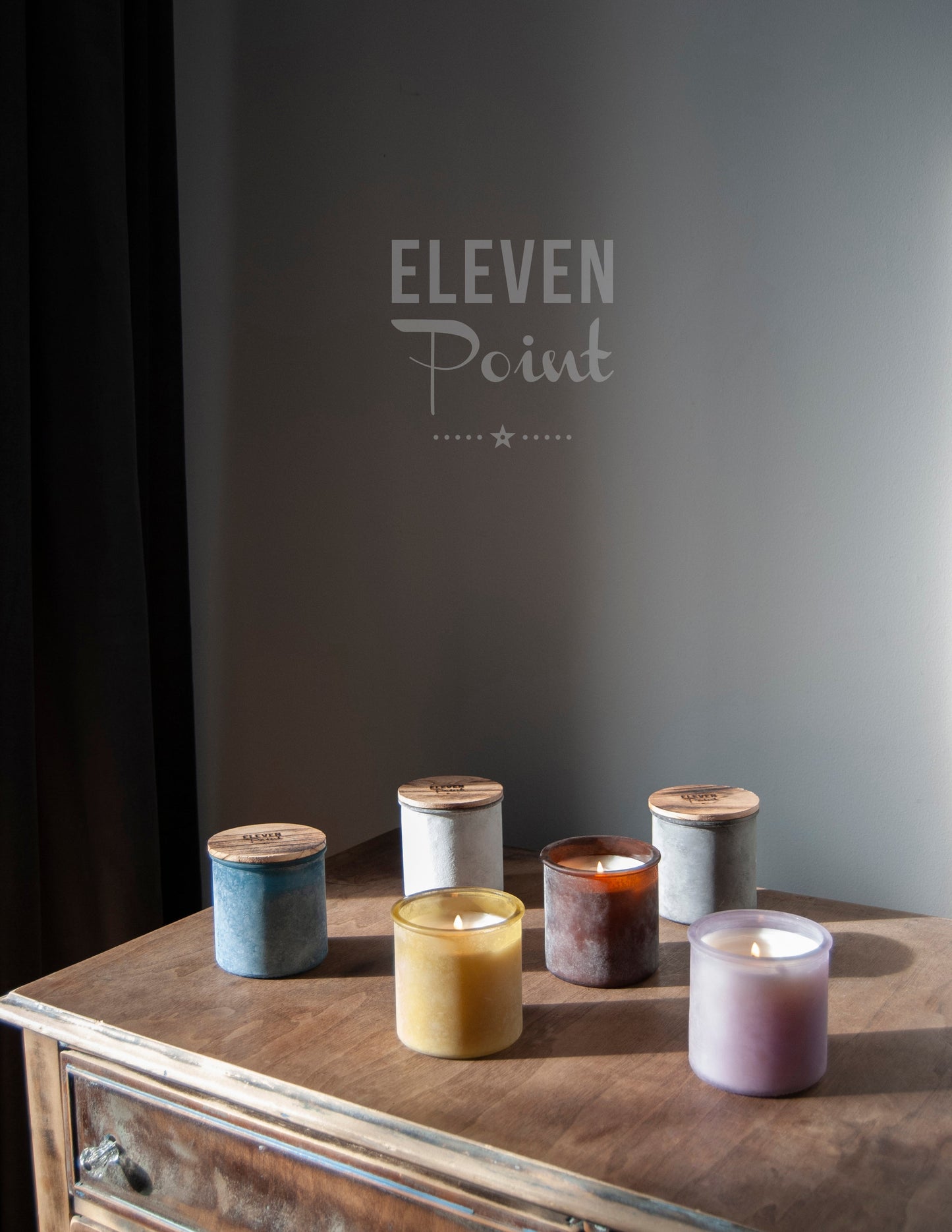 Just Peachy River Rock Candle in Fresh Plum Candle Eleven Point