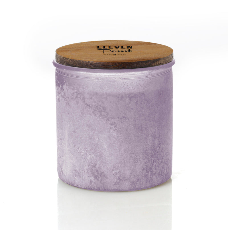 The River Rock Candle in Fresh Plum Candle Eleven Point   