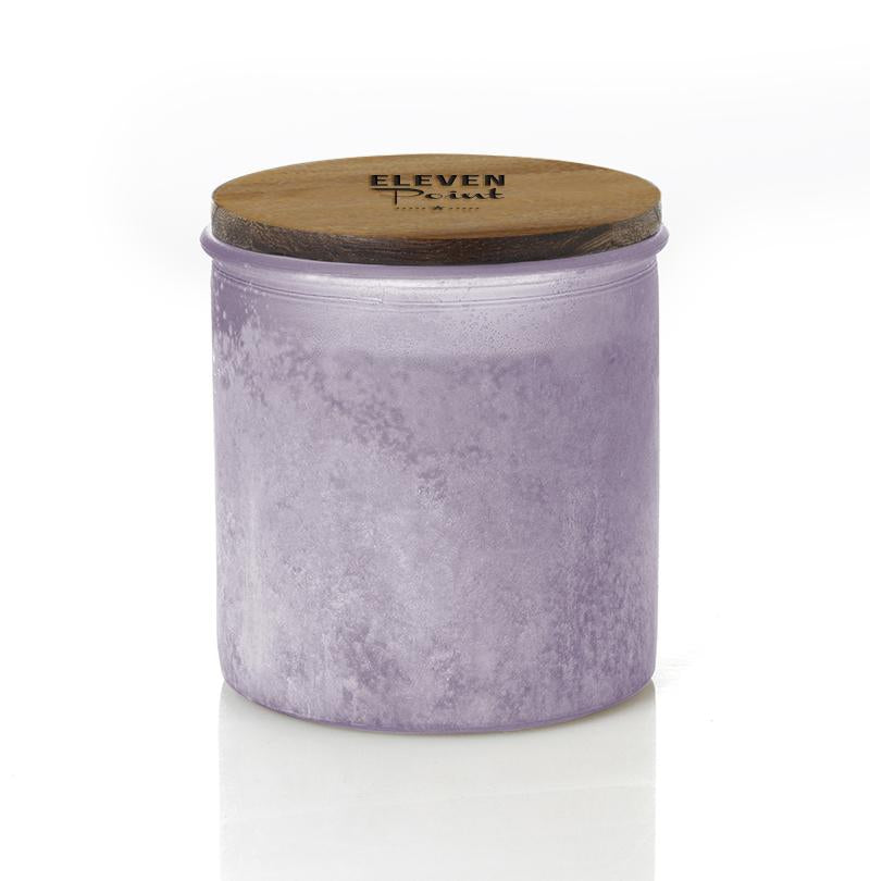 Wildflower River Rock Candle in Fresh Plum Candle Eleven Point