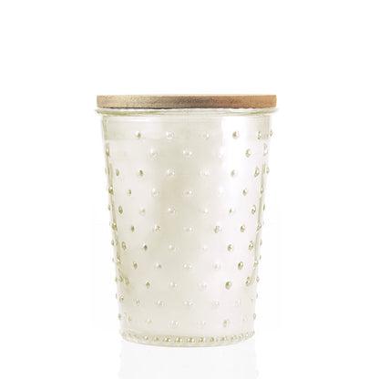 Arrow Hobnail Candle in Pearl Candle Eleven Point   