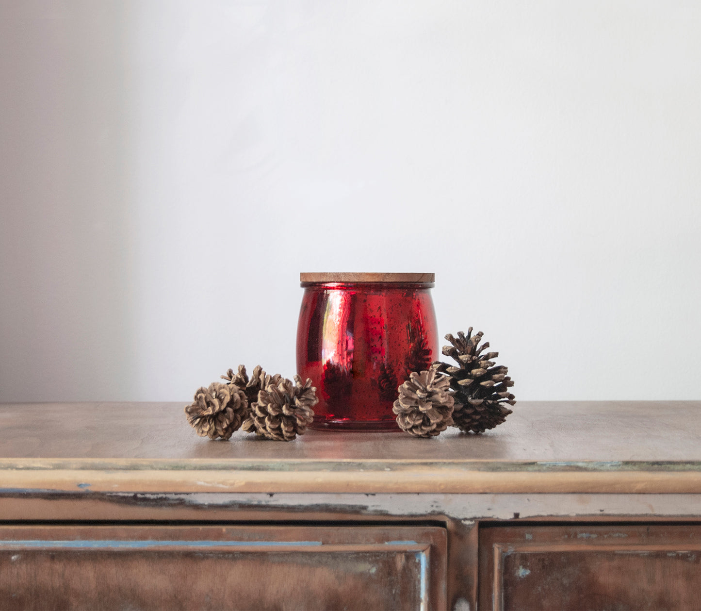 The Mercury Barrel Candle in Red Candle Eleven Point