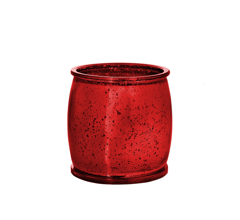 Blackberry Mercury Barrel Candle in Red Candle Eleven Point