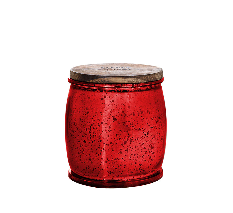 Blackberry Mercury Barrel Candle in Red Candle Eleven Point