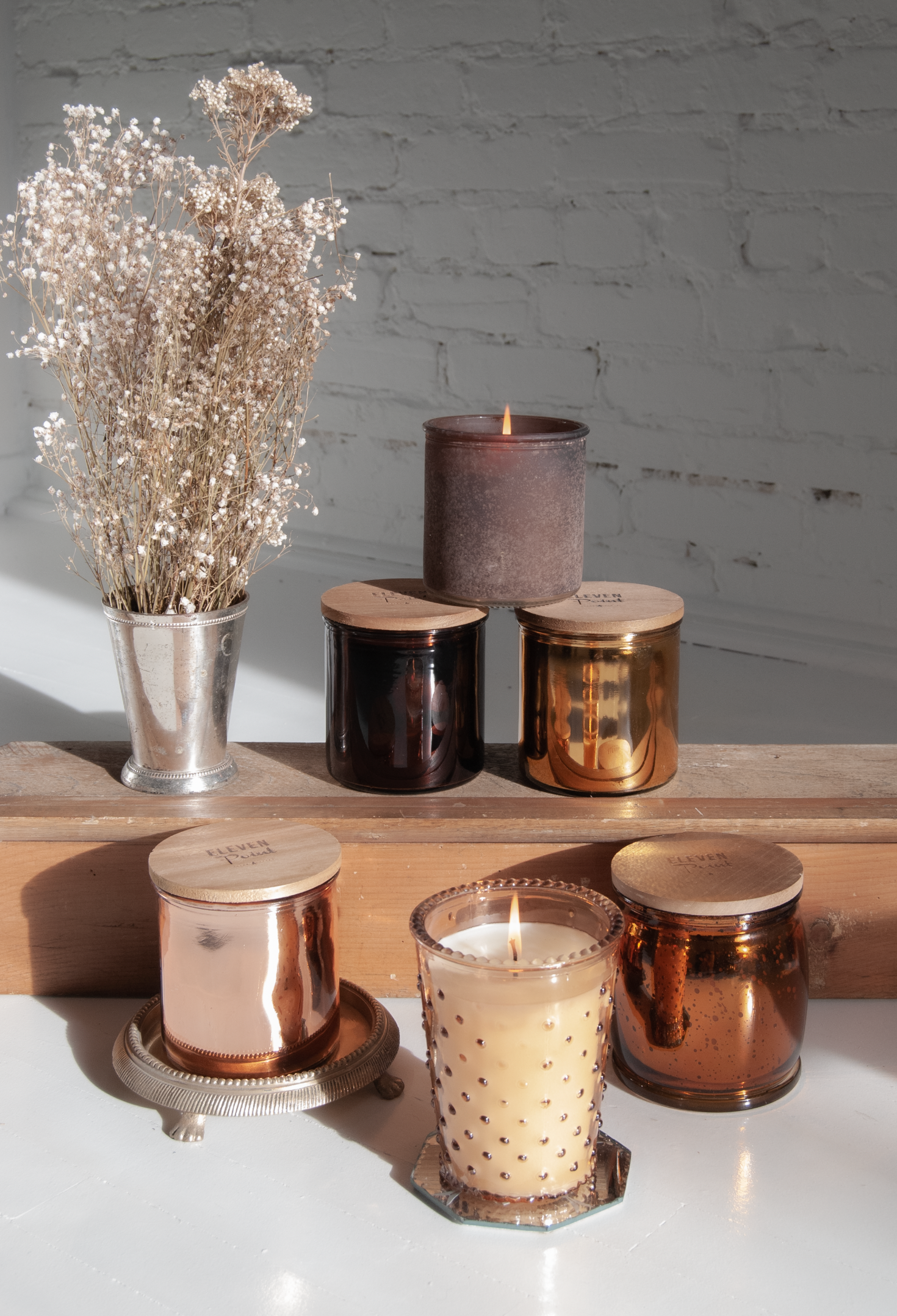 Just Peachy Hobnail Candle in Caramel Candle Eleven Point