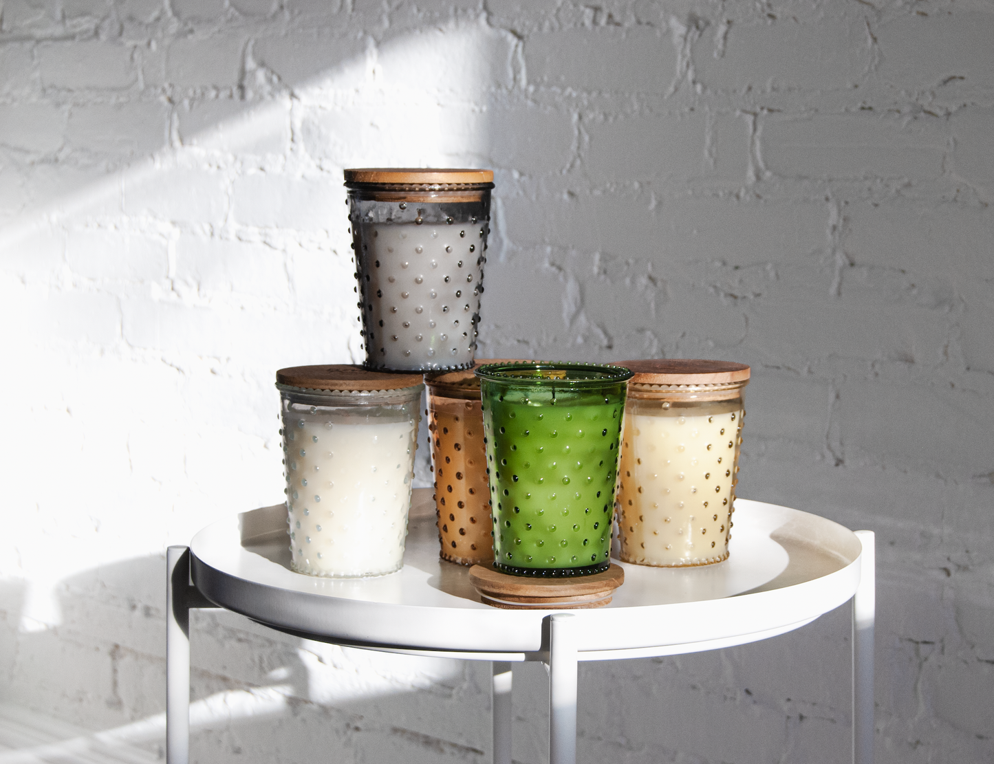 Willow Woods Hobnail Candle in Butter Candle Eleven Point