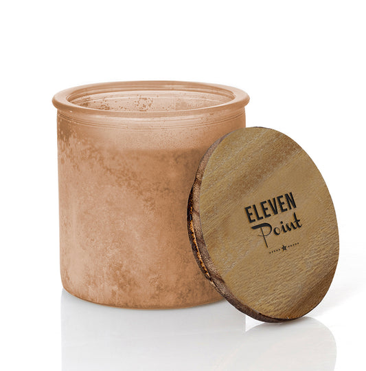 Almond Bark River Rock Candle in Orange Candle Eleven Point   