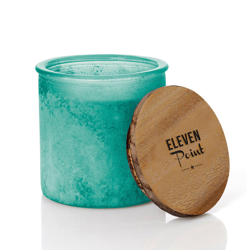 Just Peachy River Rock Candle in Tiffany Candle Eleven Point