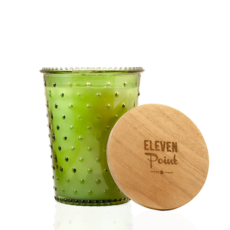Wildflower Hobnail Candle in Verde Candle Eleven Point
