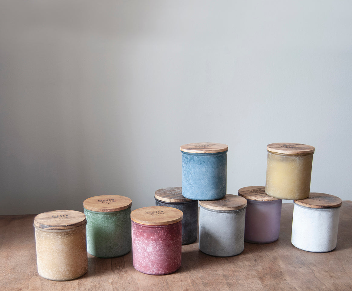 Blackberry River Rock Candle in Sage Candle Eleven Point
