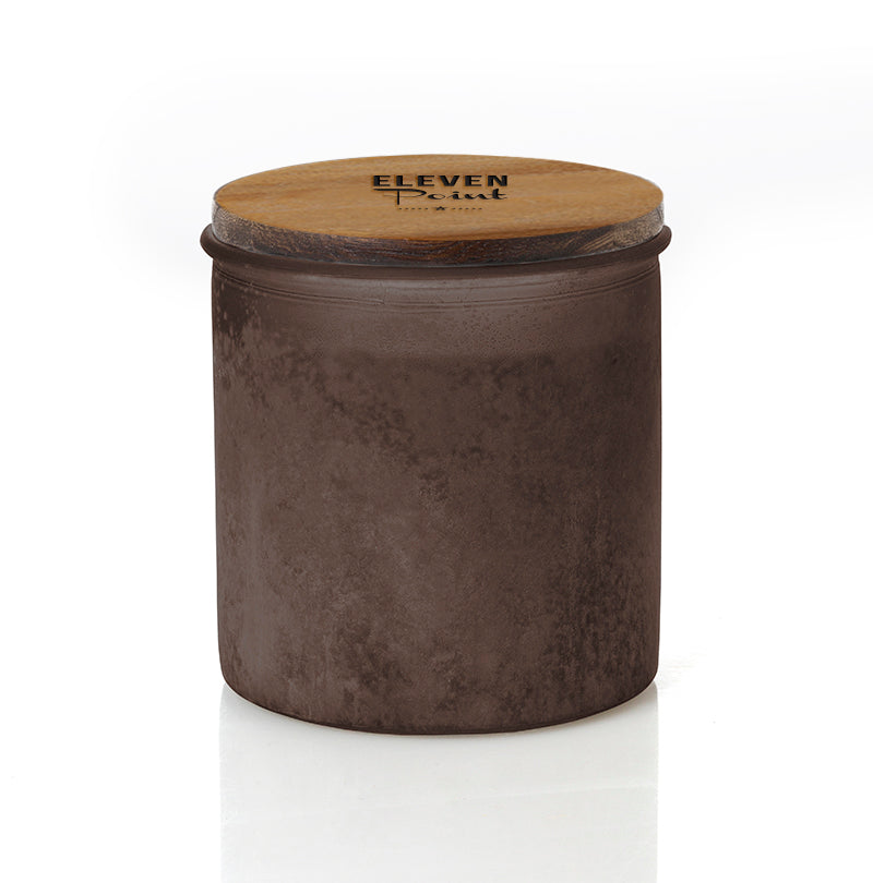 The River Rock Candle in Amber Candle Eleven Point