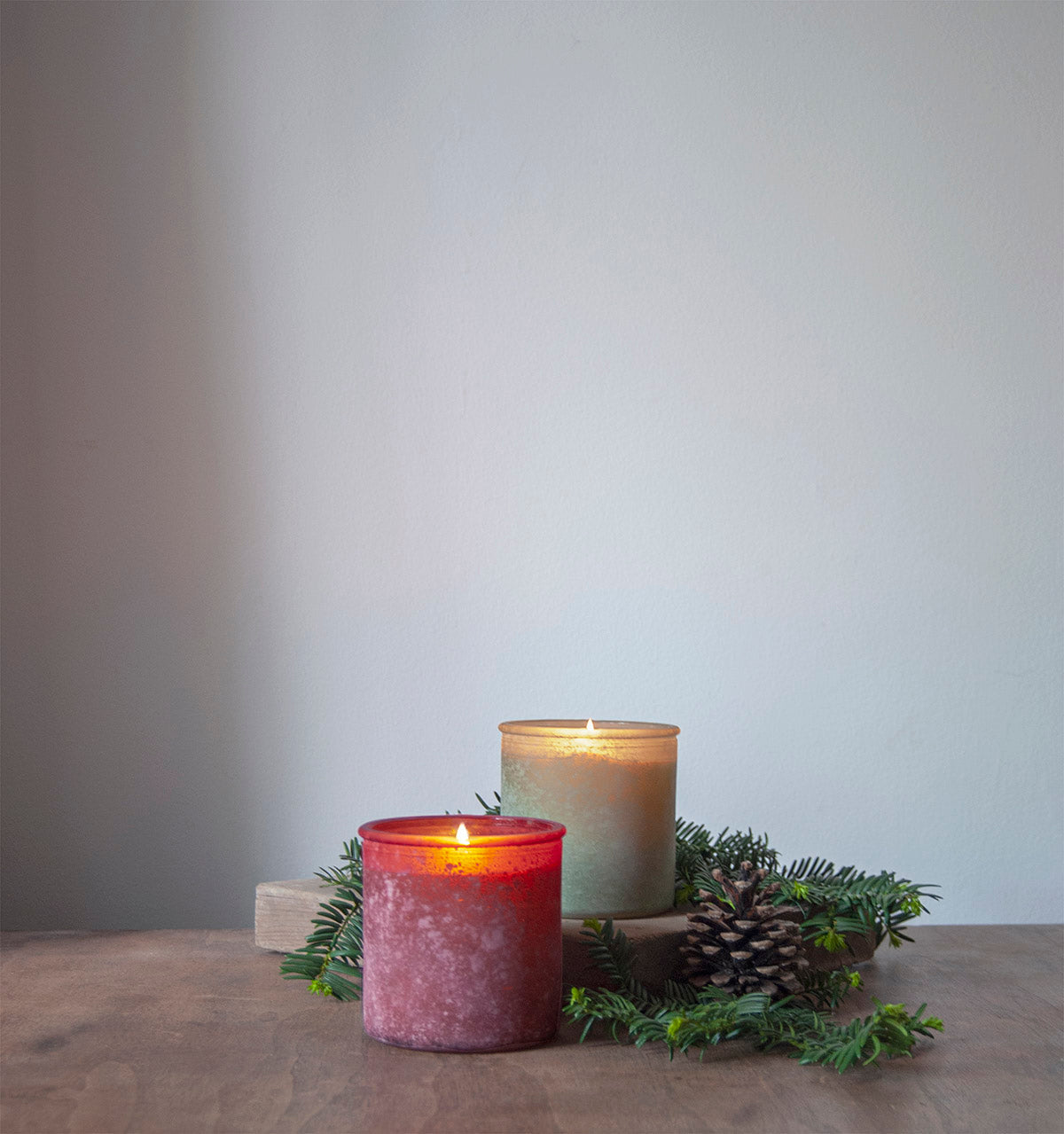 Just Peachy River Rock Candle in Sage Candle Eleven Point