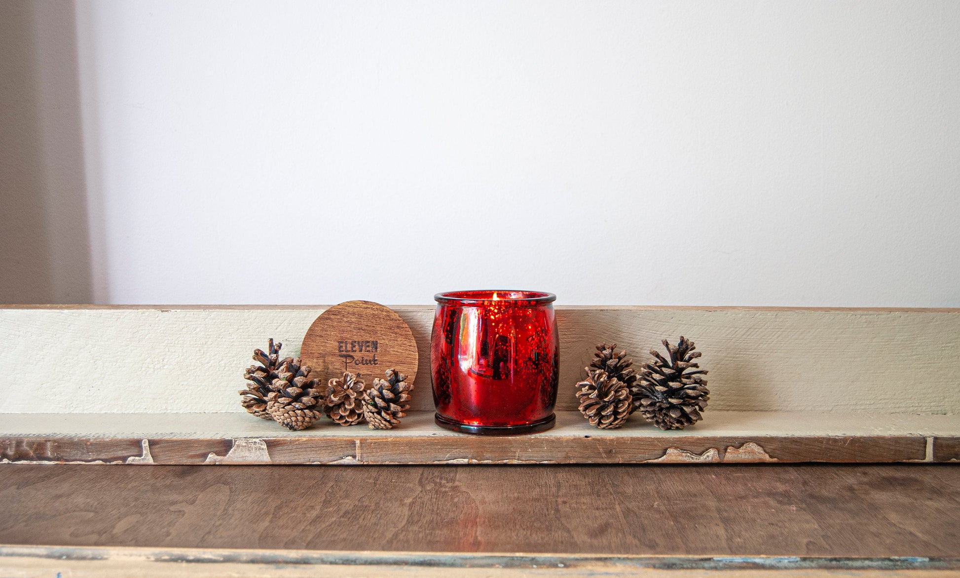 Jack Frost Mercury Barrel Candle in Red Candle Eleven Point