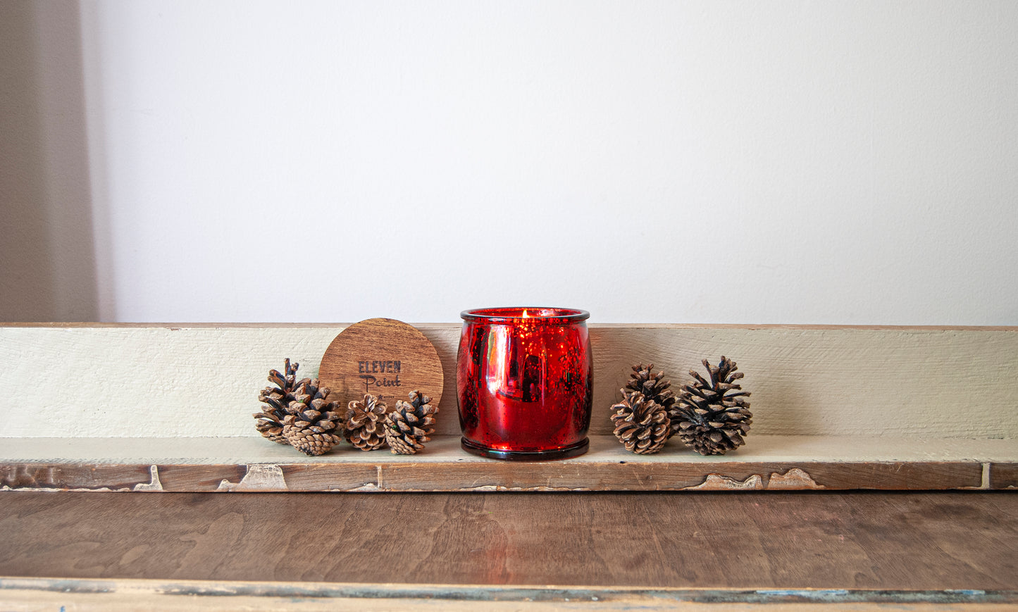Blackberry Mercury Barrel Candle in Red Candle Eleven Point