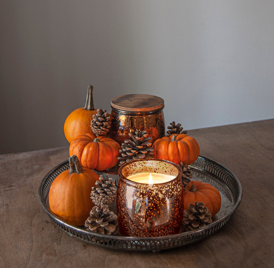 Pumpkin Please Mercury Barrel Candle in Bronze Candle Eleven Point