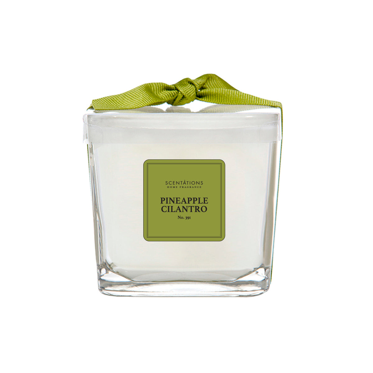 Pineapple Cilantro Square Glass Candle Eleven Point