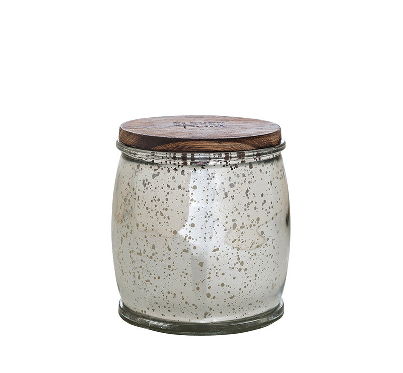 SALE Willow Woods Mercury Barrel Candle in Silver Candle Eleven Point   