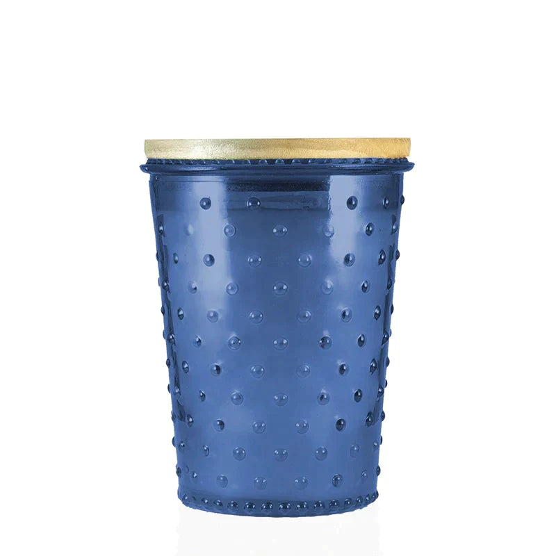 Willow Woods Hobnail Candle in Sapphire  Eleven Point   