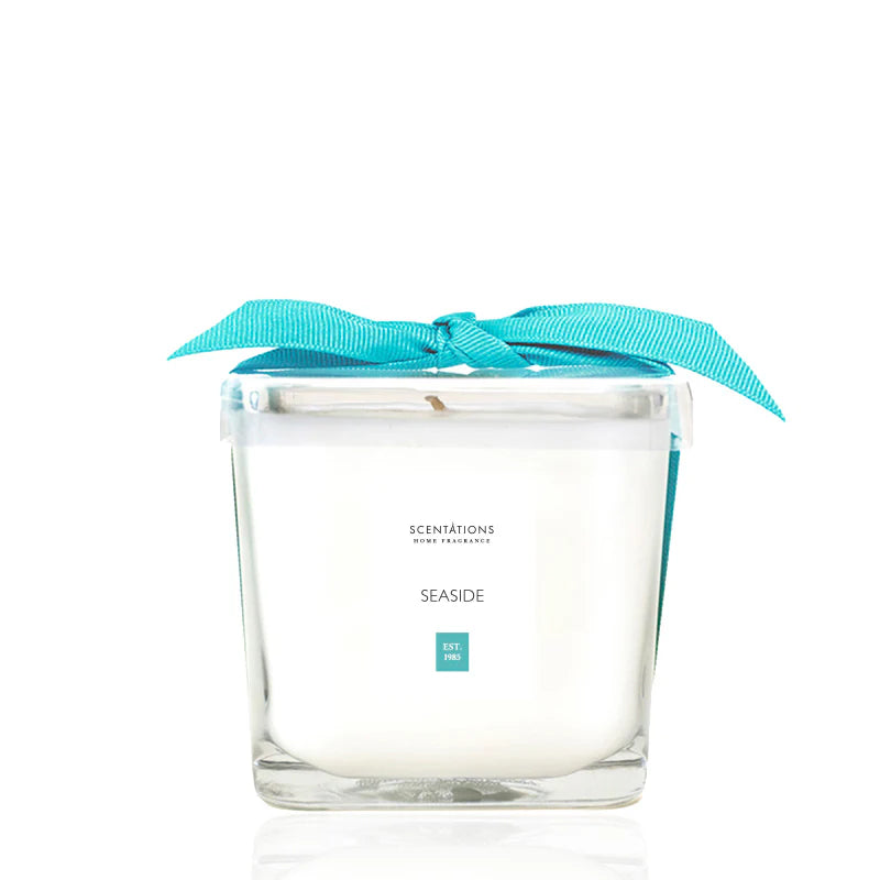 Seaside Square Glass Candle  Eleven Point   