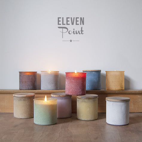 Wildflower River Rock Candle in Orange Candle Eleven Point   