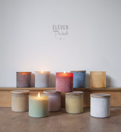 Compass River Rock Candle in Orange Candle Eleven Point   