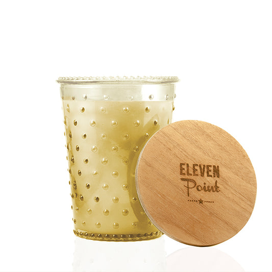 The Hobnail Candle in Butter Candle Eleven Point   