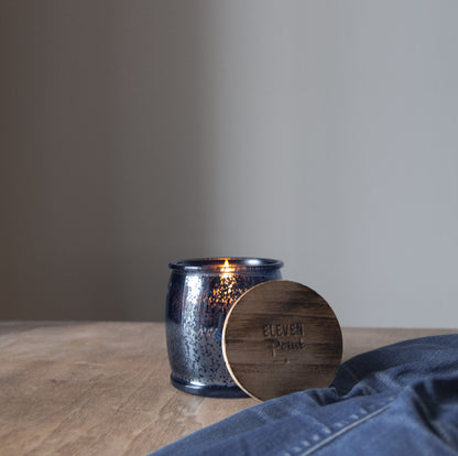 Canyon Mercury Barrel Candle in Navy Candle Eleven Point   