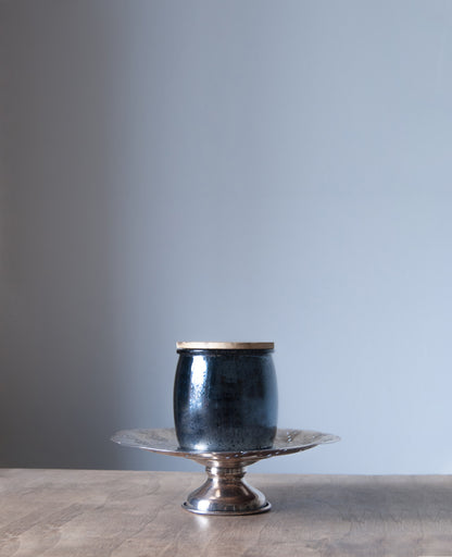 Silver Birch Mercury Barrel Candle in Navy Candle Eleven Point   