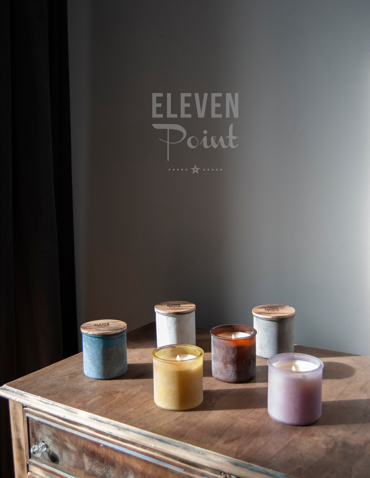 Just Peachy River Rock Candle in Amber Candle Eleven Point   