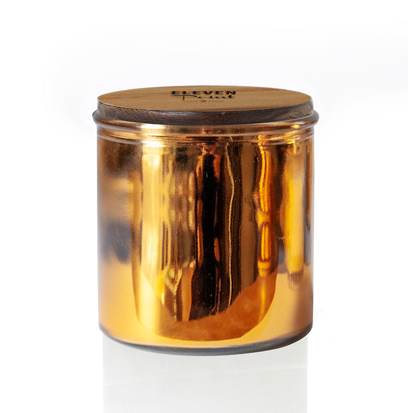 Almond Bark Rock Star Candle in Gold Candle Eleven Point   