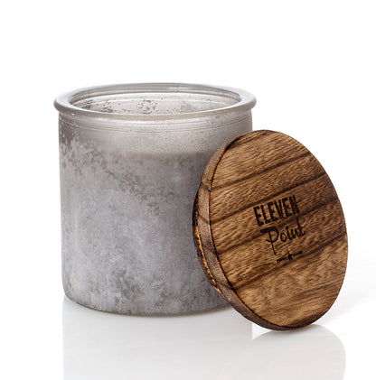 Up A Creek River Rock Candle in Gray Candle Eleven Point   