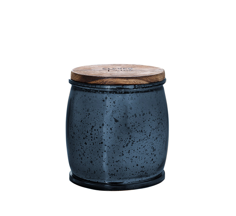 Holiday Ridge Mercury Barrel Candle in Navy Candle Eleven Point   