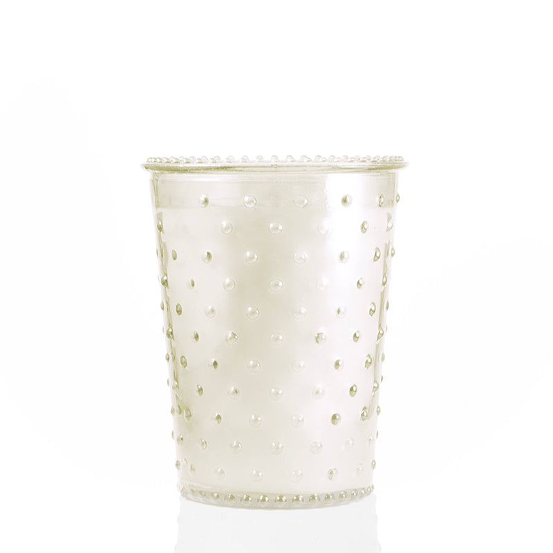 Almond Bark Hobnail Candle in Pearl Candle Eleven Point   