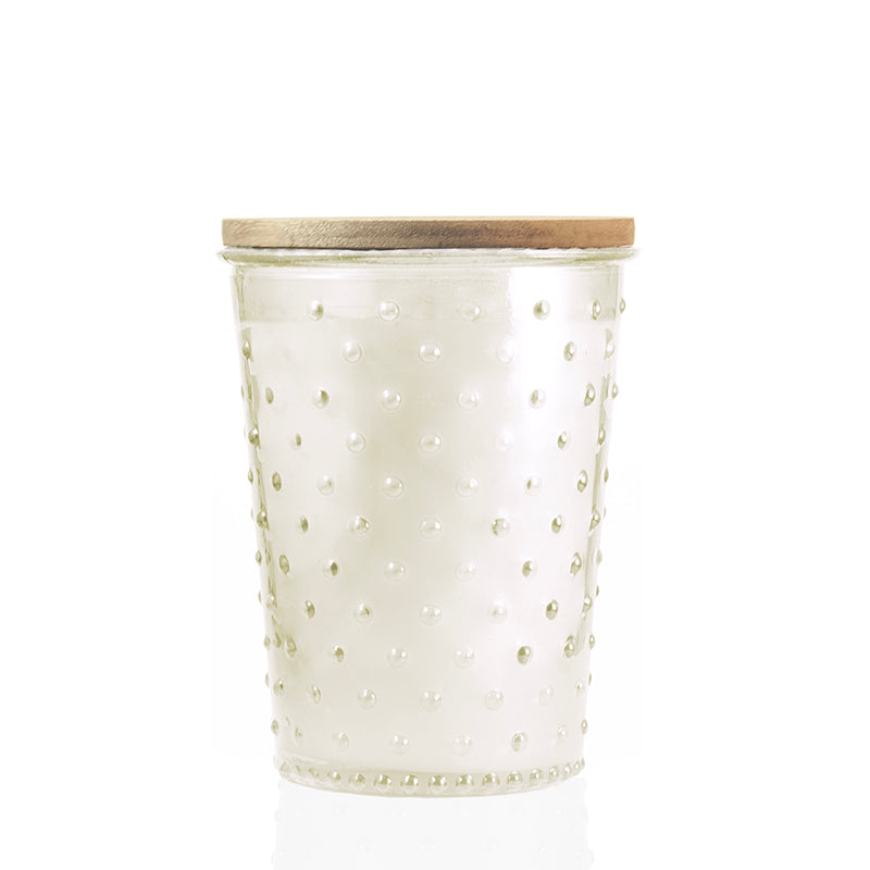 Tipsy Hobnail Candle in Pearl Candle Eleven Point   