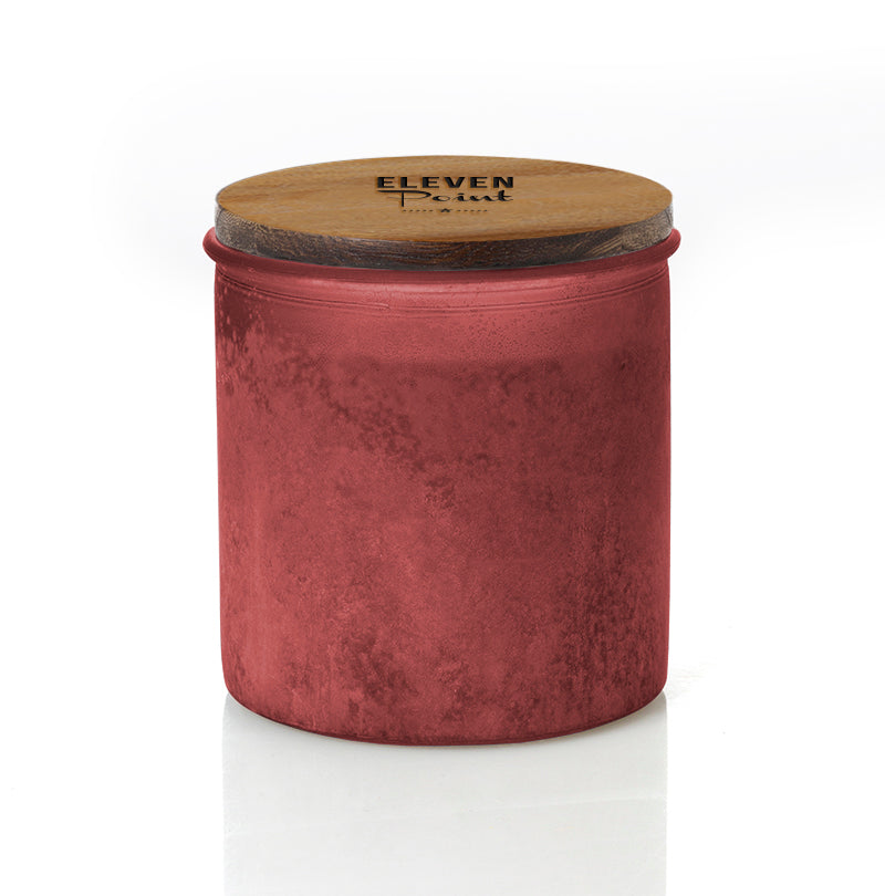 Jack Frost River Rock Candle in Red Candle Eleven Point   