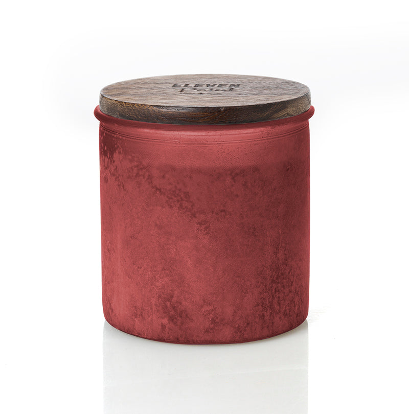 Compass River Rock Candle in Red Candle Eleven Point   