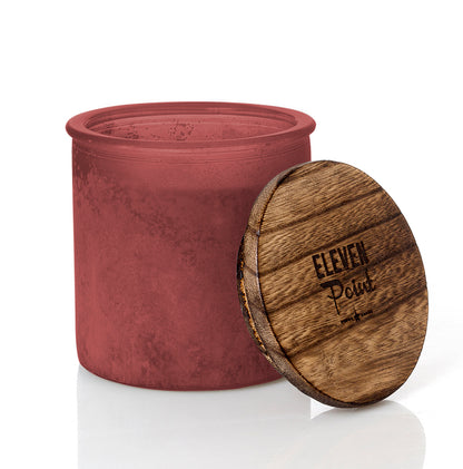 Silver Birch River Rock Candle in Red Candle Eleven Point   