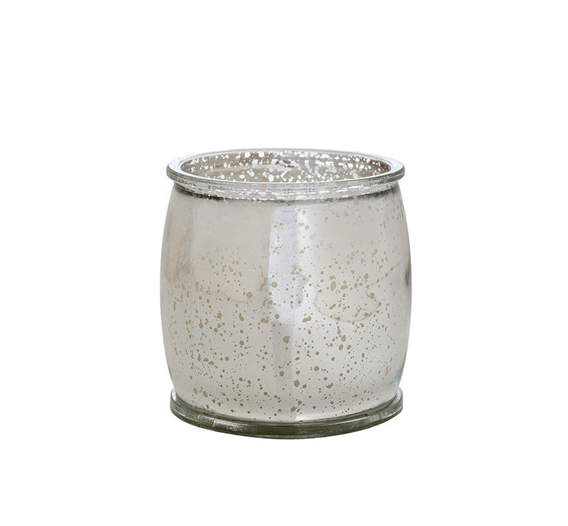 Holiday Ridge Mercury Barrel Candle in Silver Candle Eleven Point   