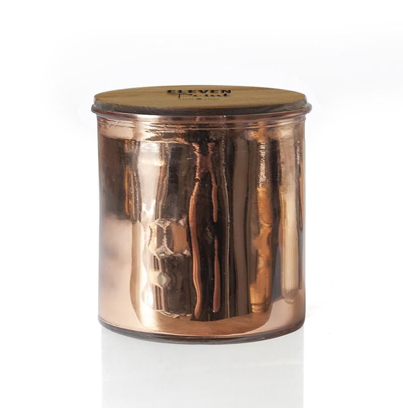 Almond Bark Rock Star Candle in Rose Copper Candle Eleven Point