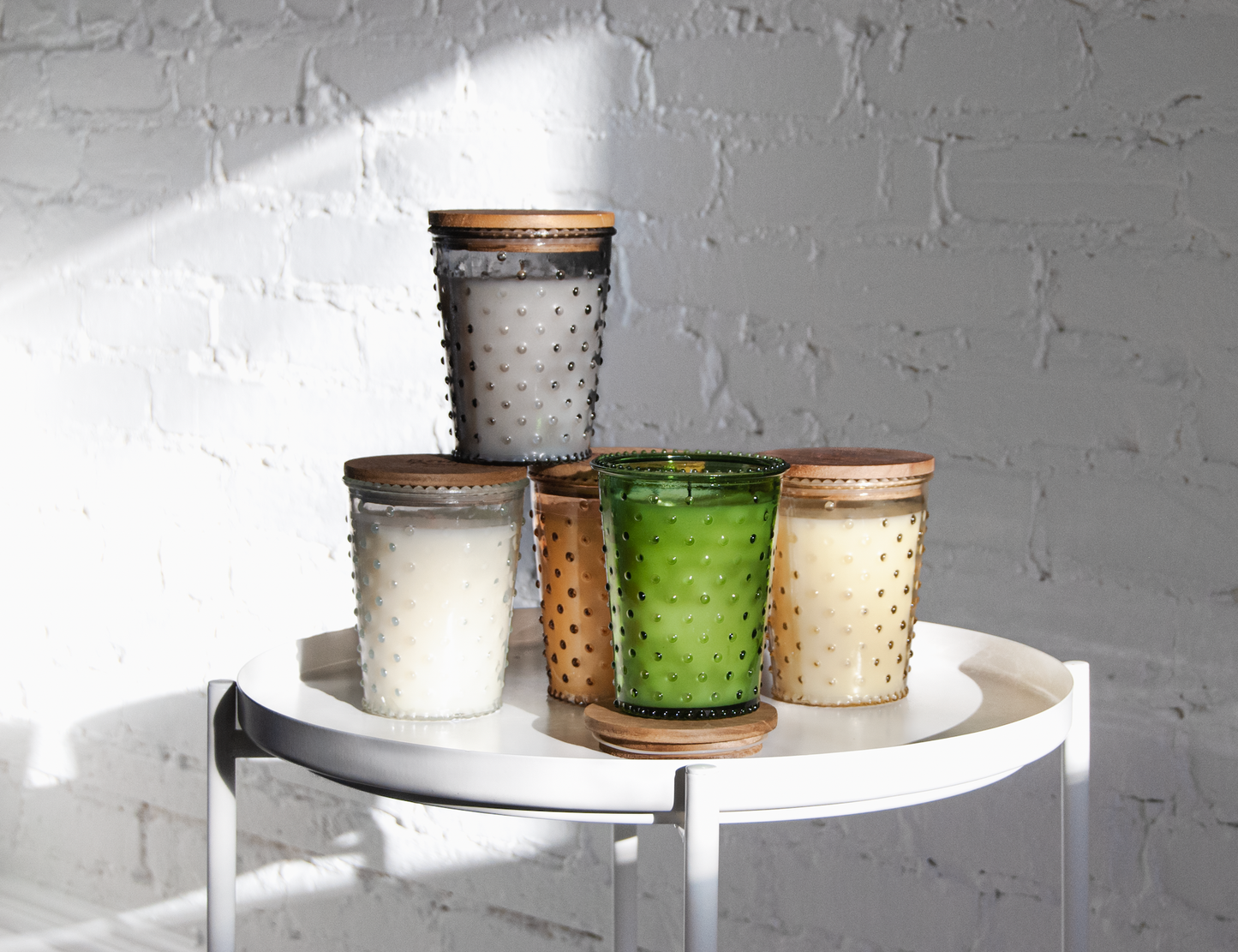 On The Rocks Hobnail Candle in Verde Candle Eleven Point   