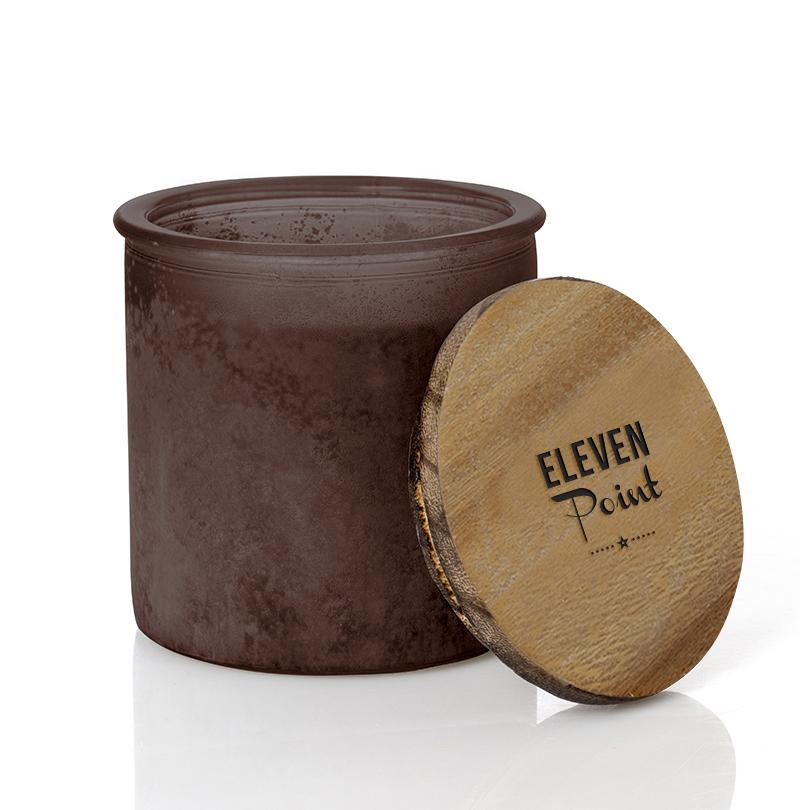 Tipsy River Rock Candle in Amber Candle Eleven Point   