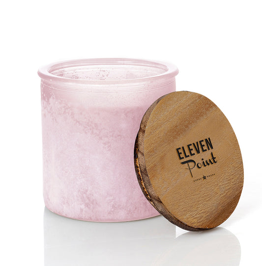 Holiday Ridge River Rock Candle in Blush Candle Eleven Point   