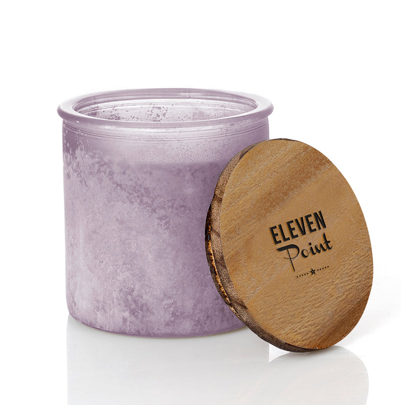 The River Rock Candle in Fresh Plum Candle Eleven Point   