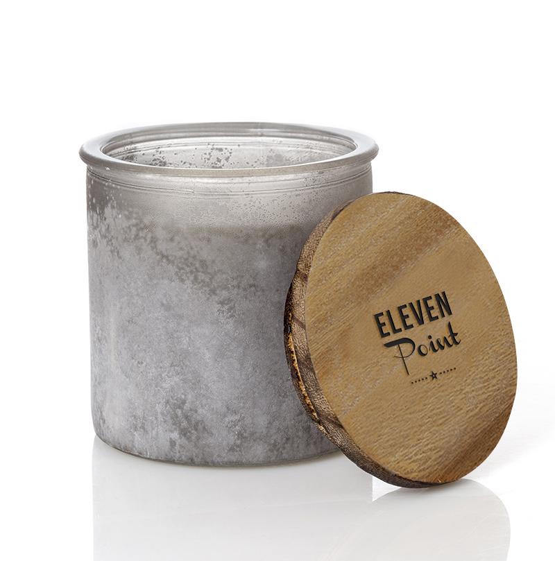 Willow Woods River Rock Candle in Gray Candle Eleven Point   